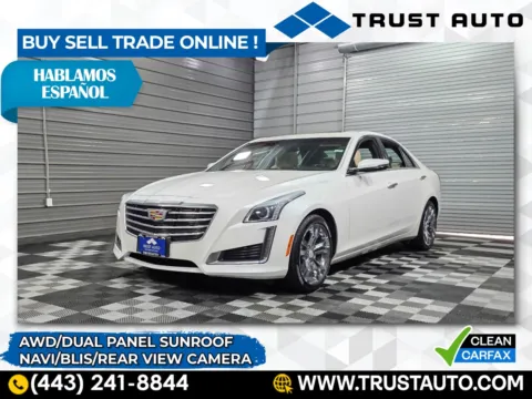 White 2019 Cadillac CTS Luxury AWD Sedan for sale in Sykesville, MD