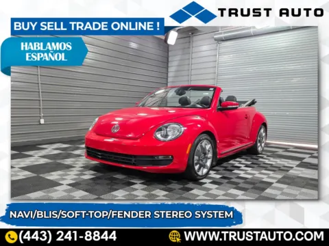 Red 2016 Volkswagen Beetle 1.8T SEL Soft-Top Convertible for sale in Sykesville, MD
