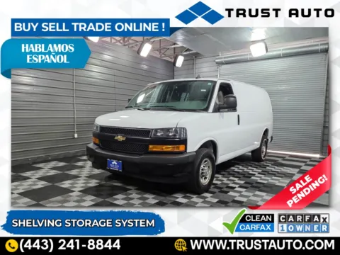 White 2021 Chevrolet Express 2500 Cargo 135''WB Low Roof Minivan/Van for sale in Sykesville, MD