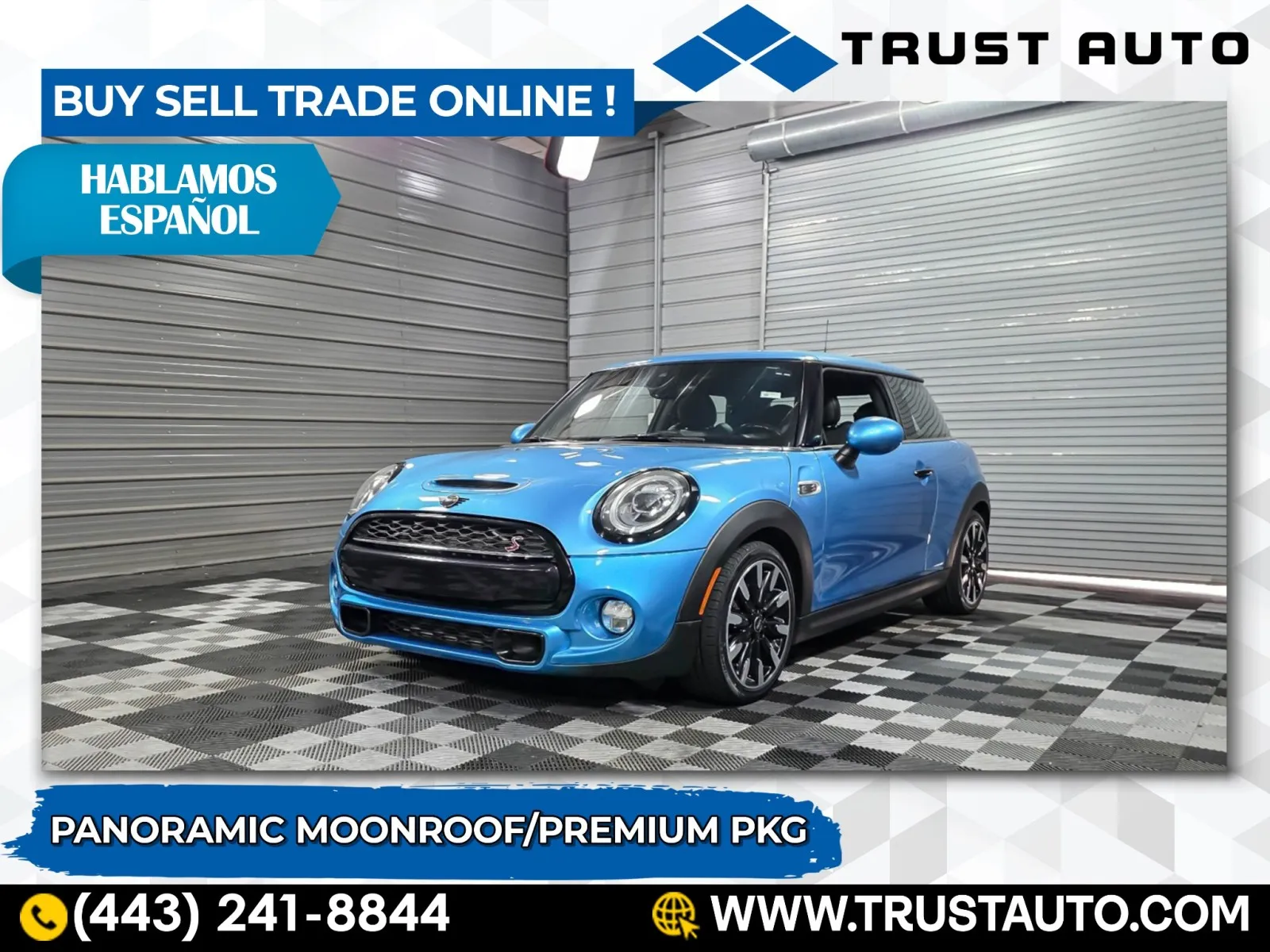 Blue 2019 MINI Hard-Top Cooper S Hatchback for sale in Sykesville, MD
