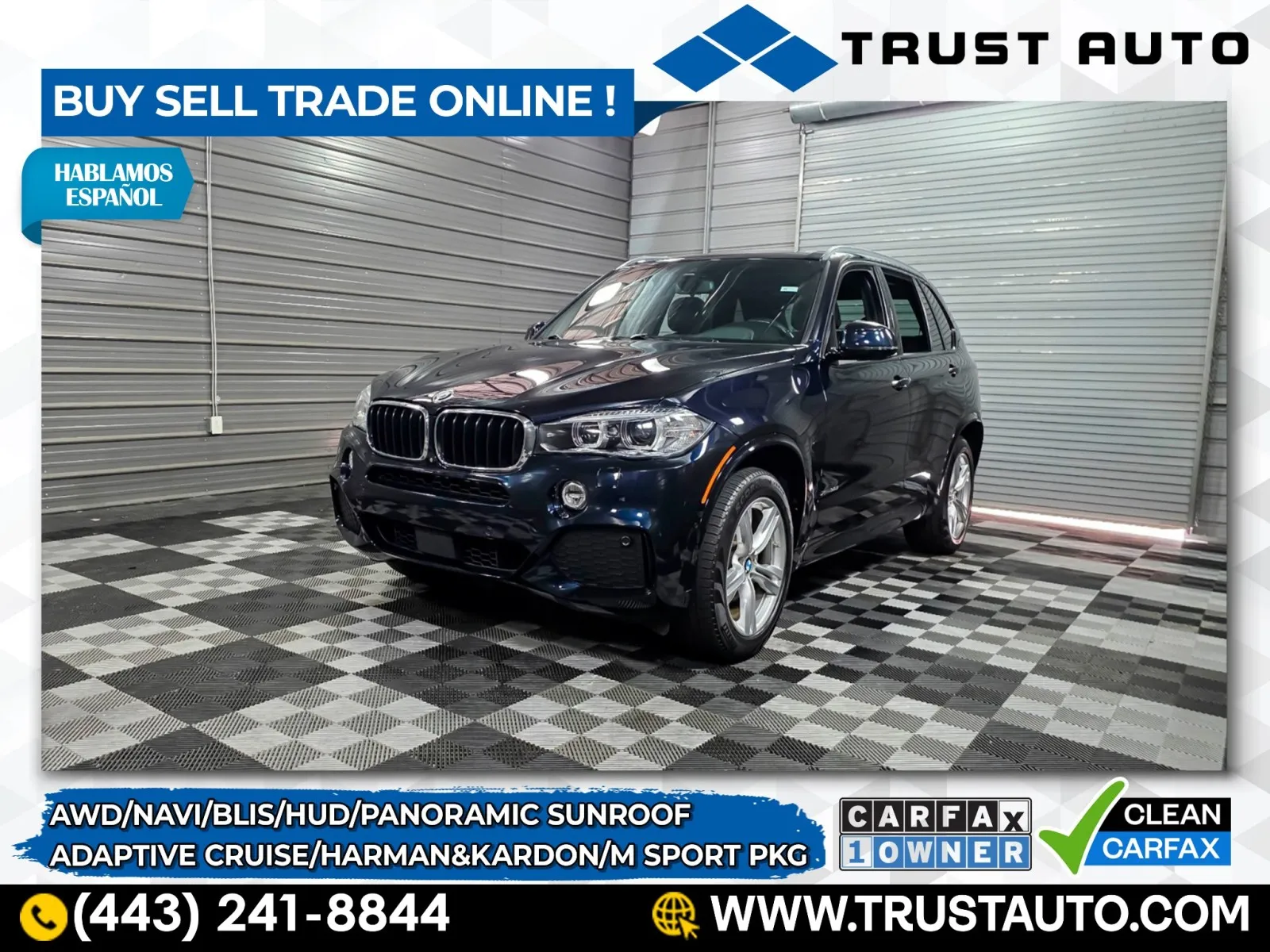 Black 2017 BMW X5 xDrive35i 4WD Sports Activity Vehicle w/M Sport Pkg for sale in Sykesville, MD