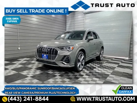 Gray 2021 Audi Q3 S line Premium Plus AWD SUV w/Technology Pkg for sale in Sykesville, MD