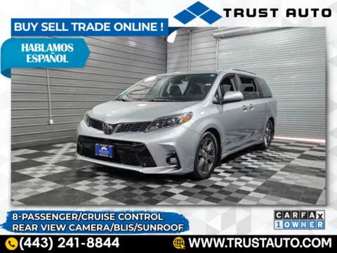 Silver 2019 Toyota Sienna SE 8-Passenger Minivan/Van for sale in Sykesville, MD