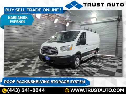 White 2019 Ford Transit T-250 Cargo 130''WB Low Roof Minivan/Van w/Roof Racks for sale in Sykesville, MD