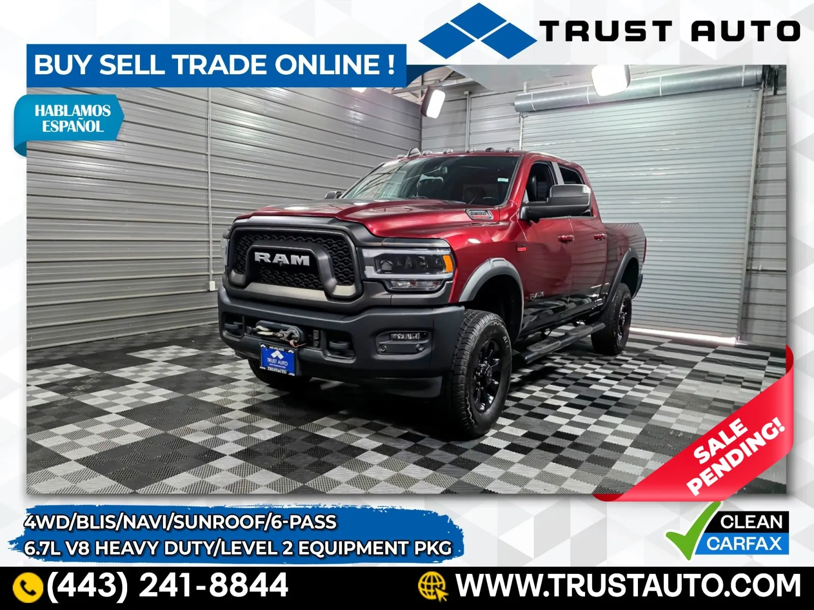 2019 Ram 2500 Power Wagon 4WD Crew Cab 6-Pass Hemi Pickup Truck w/Level 2 Equi for sale in Sykesville, MD