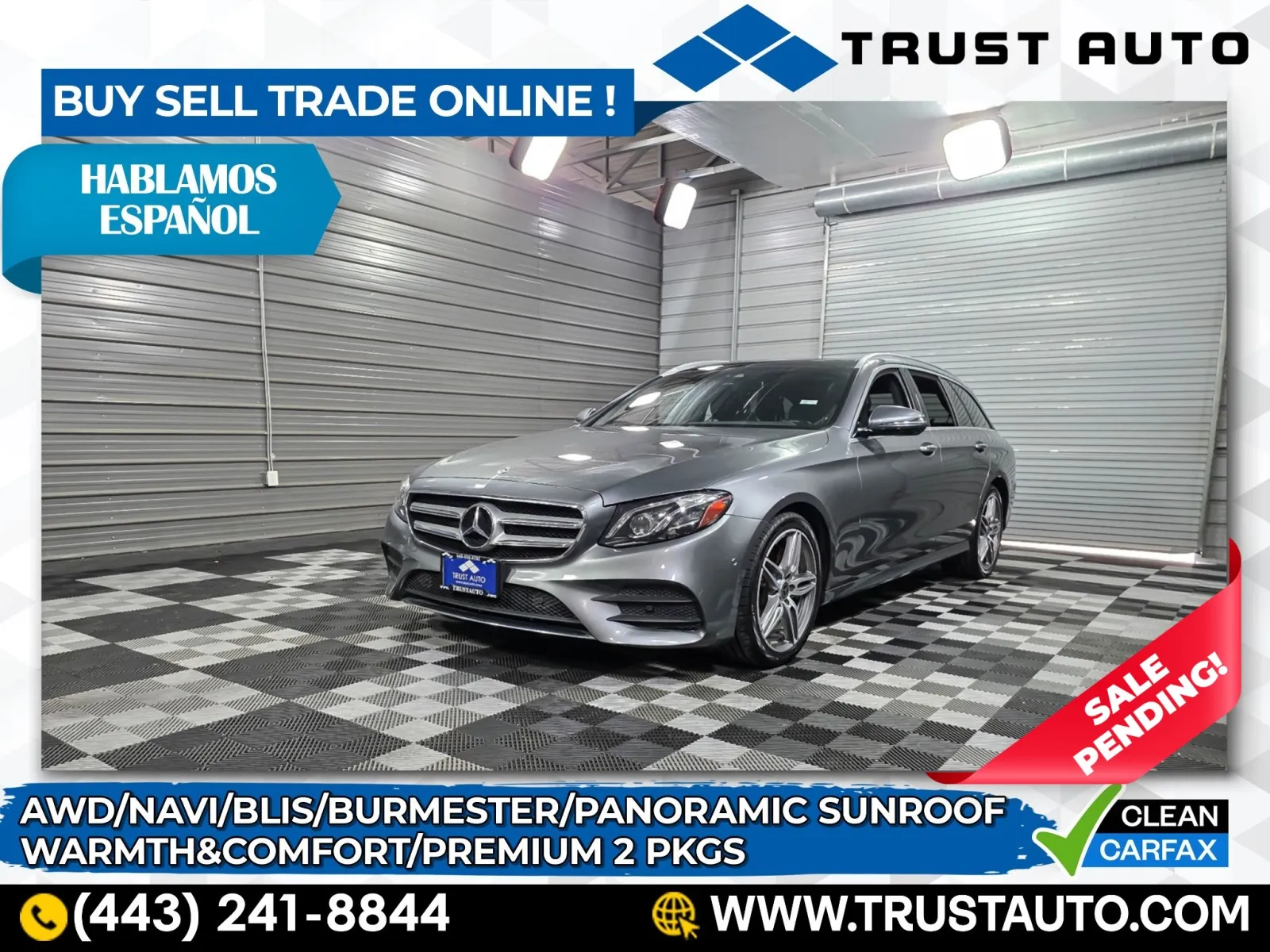 2018 Mercedes-Benz E-Class E 400 4MATIC AWD Luxury Wagon w/Premium 2 Pkg for sale in Sykesville, MD