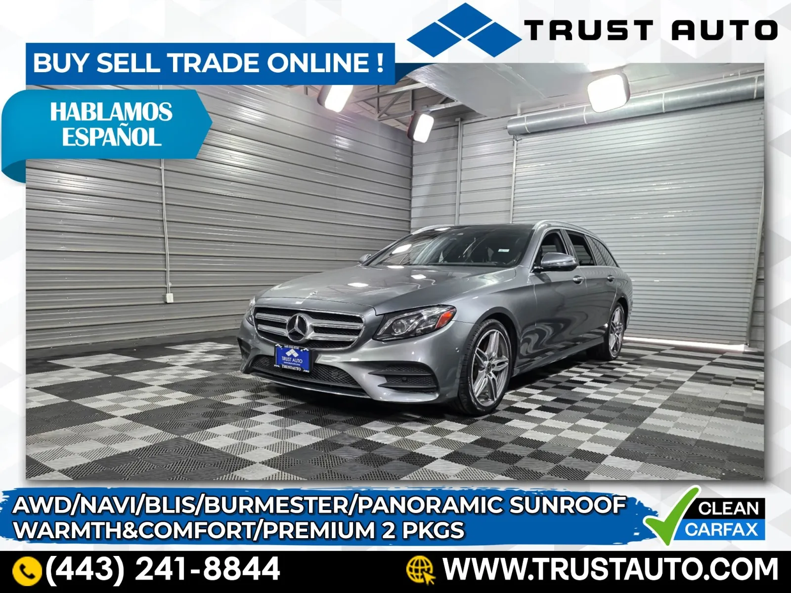 2018 Mercedes-Benz E-Class E 400 4MATIC AWD Luxury Wagon w/Premium 2 Pkg