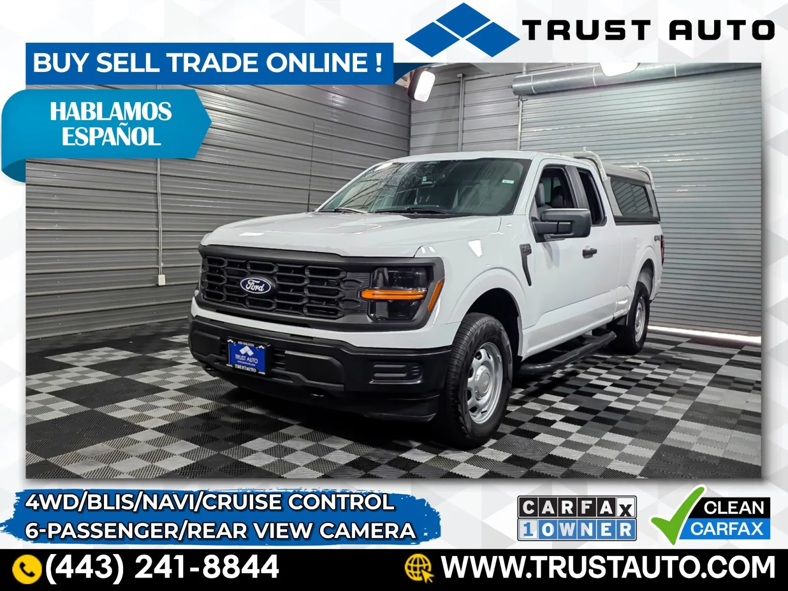 White 2024 Ford F-150 XL 4WD Super Cab Pickup Truck for sale in Sykesville, MD