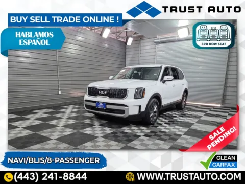 White 2023 Kia Telluride LX 8-Passenger SUV for sale in Sykesville, MD