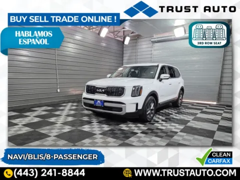 White 2023 Kia Telluride LX 8-Passenger SUV for sale in Sykesville, MD