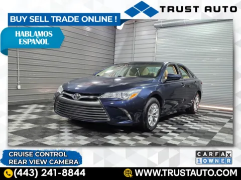 Blue 2017 Toyota Camry LE Sedan for sale in Sykesville, MD