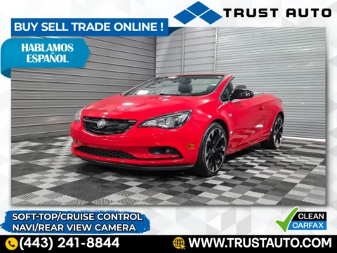 Red 2017 Buick Cascada Sport Touring Soft-Top Convertible for sale in Sykesville, MD