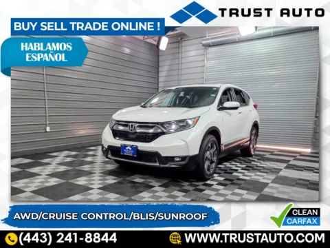 White 2019 Honda CR-V EX-L AWD SUV for sale in Sykesville, MD