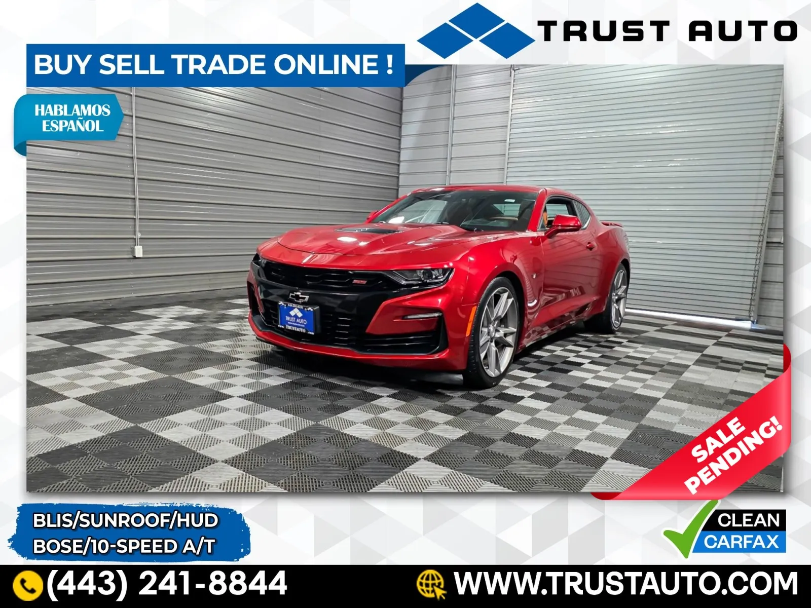 2019 Chevrolet Camaro 2SS Coupe w/10-speed A/T for sale in Sykesville, MD