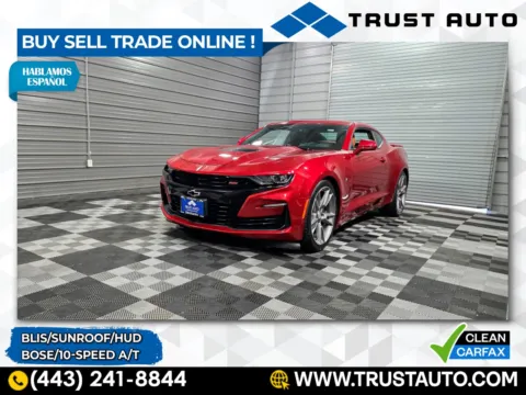 Red 2019 Chevrolet Camaro 2SS Coupe w/10-speed A/T for sale in Sykesville, MD