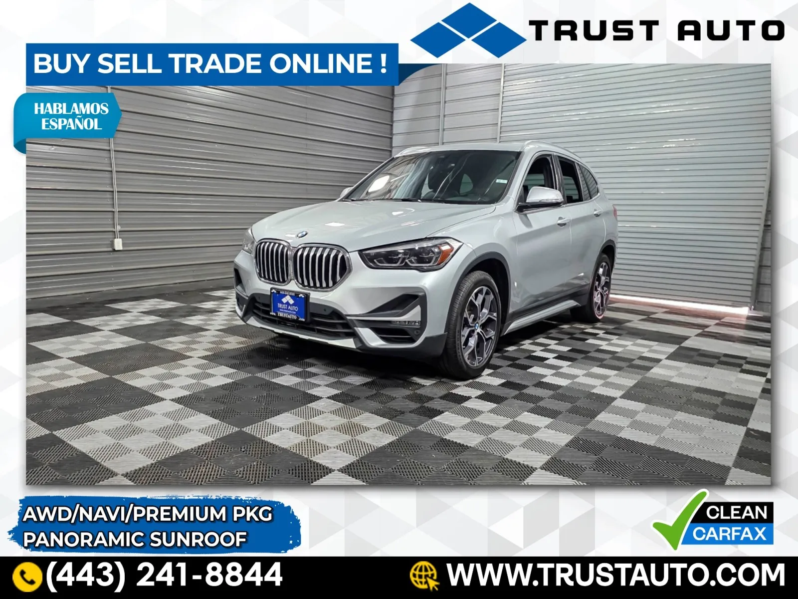 Silver 2020 BMW X1 xDrive28i AWD SUV w/Premium Pkg for sale in Sykesville, MD
