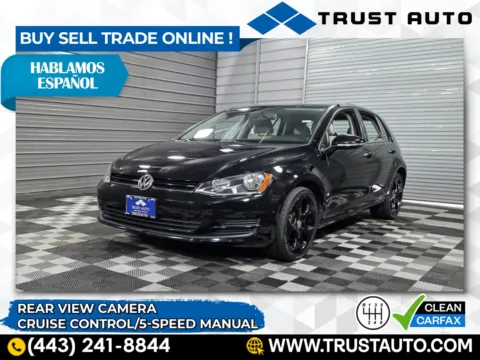 Black 2017 Volkswagen Golf S 5-Speed Manual Hatchback for sale in Sykesville, MD