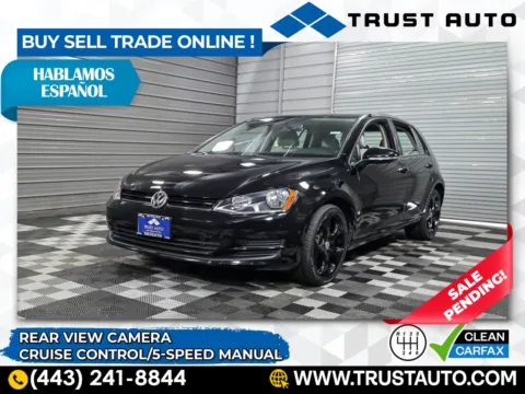 Black 2017 Volkswagen Golf S 5-Speed Manual Hatchback for sale in Sykesville, MD