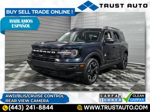 Blue 2021 Ford Bronco Sport Outer Banks AWD SUV for sale in Sykesville, MD