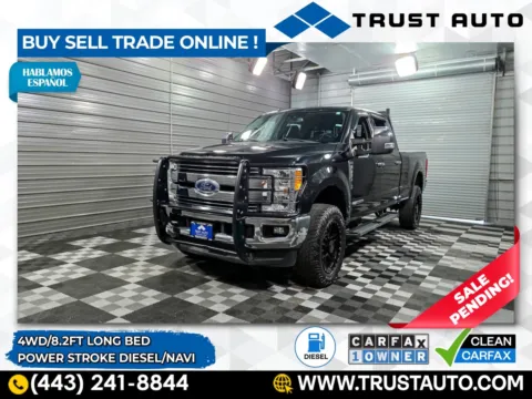 Black 2017 Ford Super Duty F-350 SRW Lariat 4WD Crew Cab Long Bed Power Stroke Diesel Pickup Truck for sale in Sykesville, MD