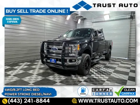 Black 2017 Ford Super Duty F-350 SRW Lariat 4WD Crew Cab Long Bed Power Stroke Diesel Pickup Truck for sale in Sykesville, MD