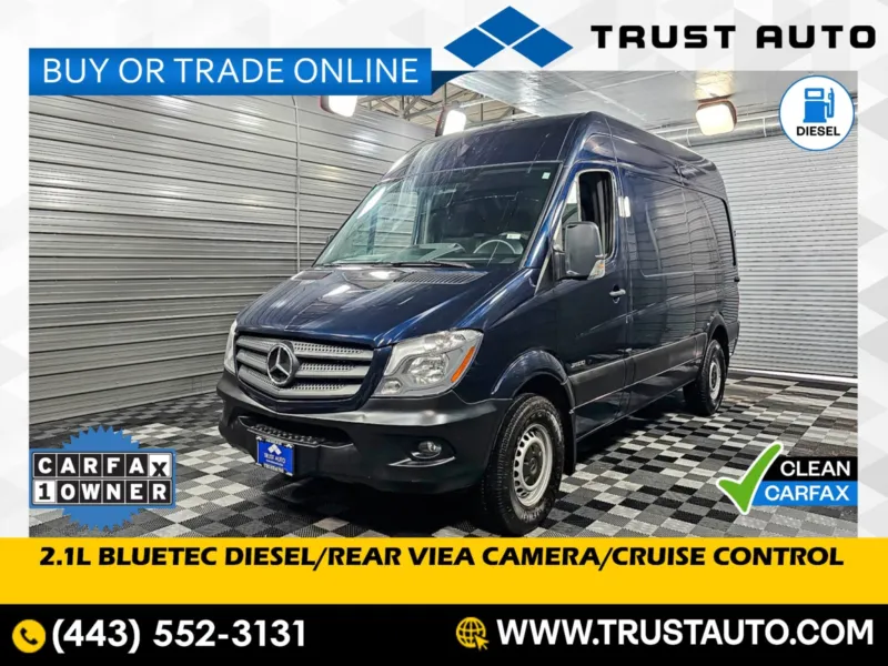 2016 Mercedes-Benz Sprinter 2500 Cargo 144''WB High Roof Diesel Minivan/Van for sale in Sykesville, MD