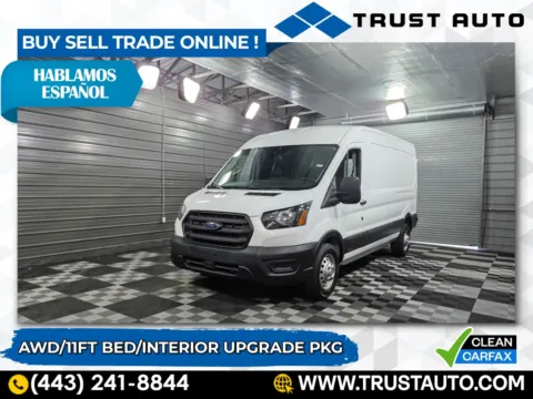 White 2020 Ford Transit T-250 Cargo 148''WB AWD Medium Roof Minivan/Van for sale in Sykesville, MD