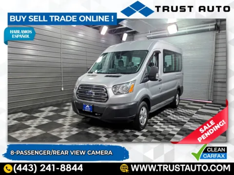 Silver 2017 Ford Transit T-150 8-Passenger XLT Medium Roof Minivan/Van for sale in Sykesville, MD