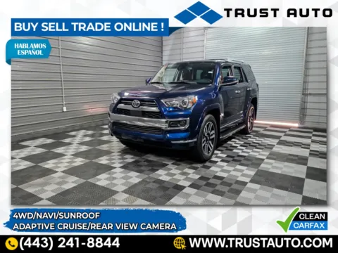 Blue 2021 Toyota 4Runner Limited 4WD SUV for sale in Sykesville, MD