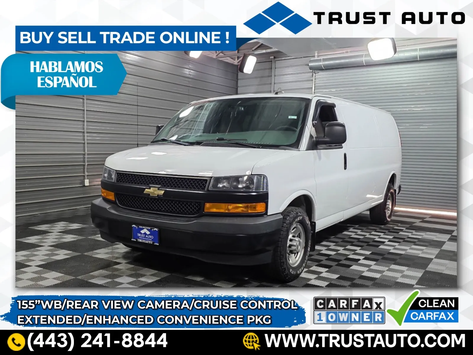 2020 Chevrolet Express 2500 155''WB Extended Minivan/Van w/Enhanced Convenience Pkg