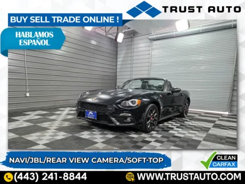 Black 2018 FIAT 124 Spider Abarth Soft-Top Convertible for sale in Sykesville, MD