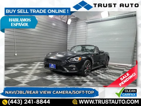 Black 2018 Fiat 124 Spider Abarth Soft-Top Convertible for sale in Sykesville, MD