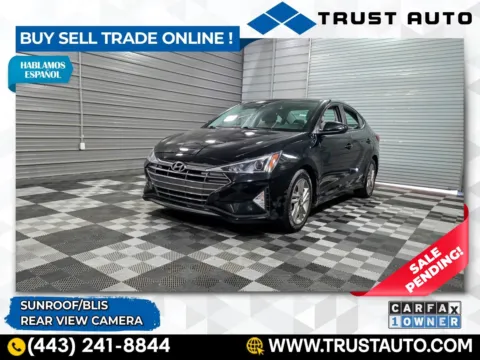 Black 2019 Hyundai Elantra Value Edition 4-Door Sedan for sale in Sykesville, MD