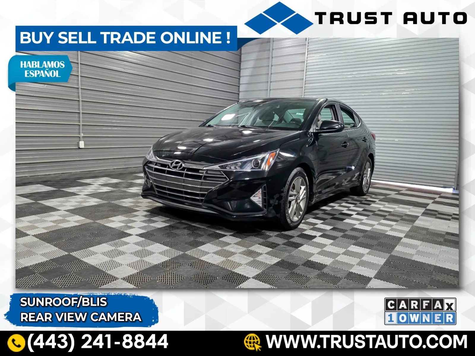 Black 2019 Hyundai Elantra Value Edition 4-Door Sedan for sale in Sykesville, MD