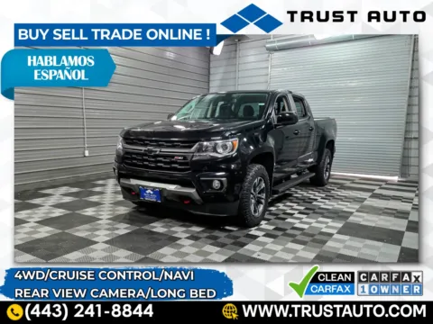 Black 2022 Chevrolet Colorado Z71 4WD Crew Cab Long Bed Pickup Truck for sale in Sykesville, MD