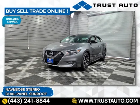 Gray 2018 Nissan Maxima Platinum 4-Door Sedan for sale in Sykesville, MD