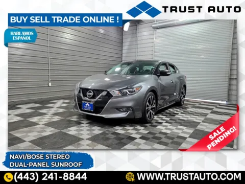 Gray 2018 Nissan Maxima Platinum 4-Door Sedan for sale in Sykesville, MD