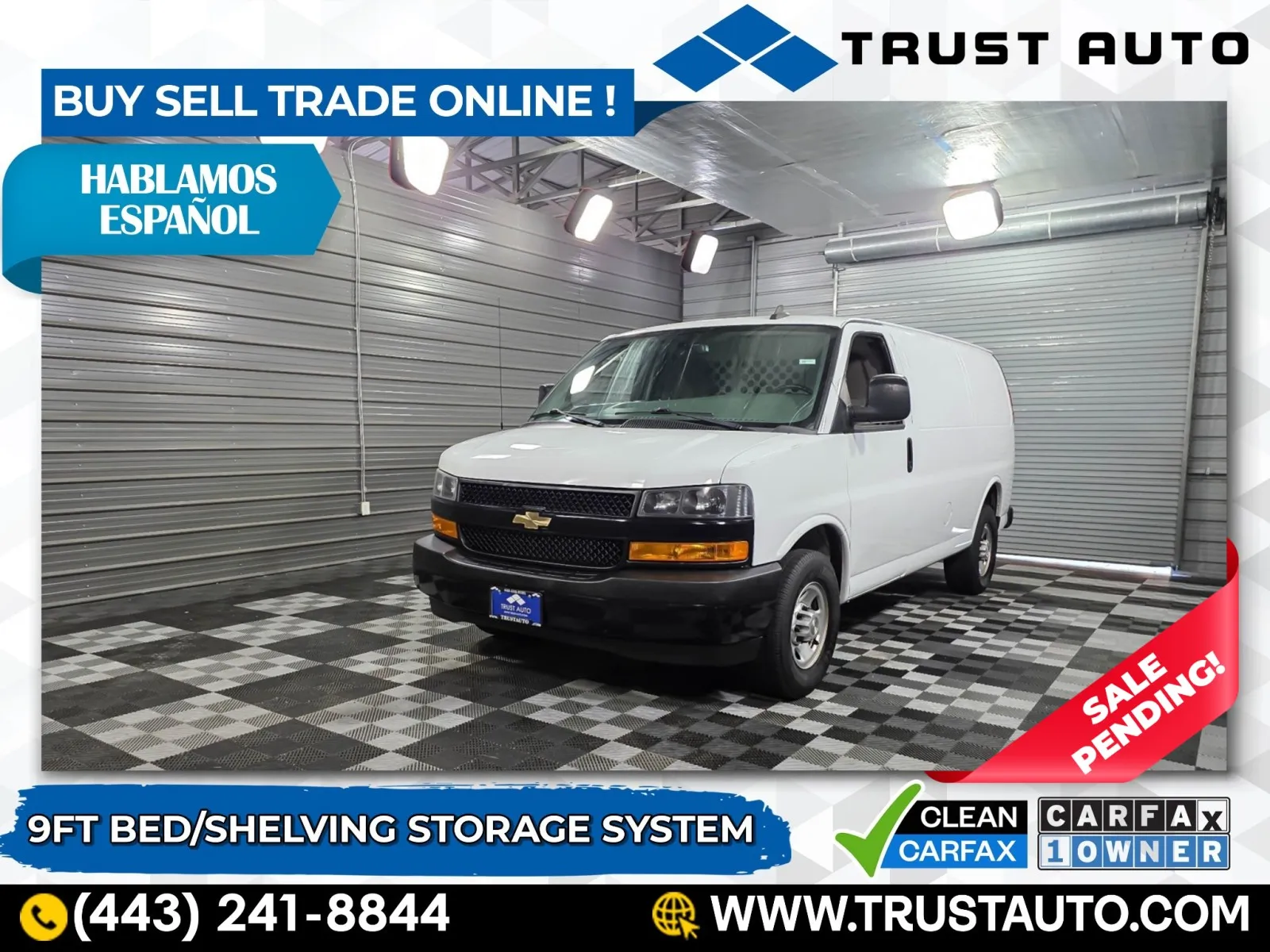 2020 Chevrolet Express 2500 Cargo 135''WB Low Roof Minivan/Van w/Shelving Storage System for sale in Sykesville, MD