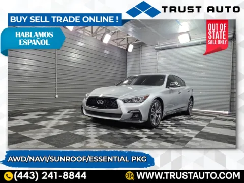 Silver 2018 INFINITI Q50 3.0t SPORT AWD Sedan for sale in Sykesville, MD