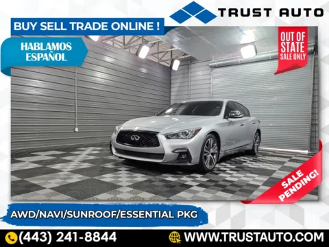Silver 2018 INFINITI Q50 3.0t SPORT AWD 4-Door Sedan for sale in Sykesville, MD