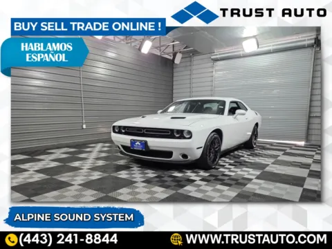 White 2016 Dodge Challenger SXT Coupe for sale in Sykesville, MD