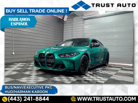 Green 2022 BMW M4 Competition Coupe w/Executive Pkg for sale in Sykesville, MD
