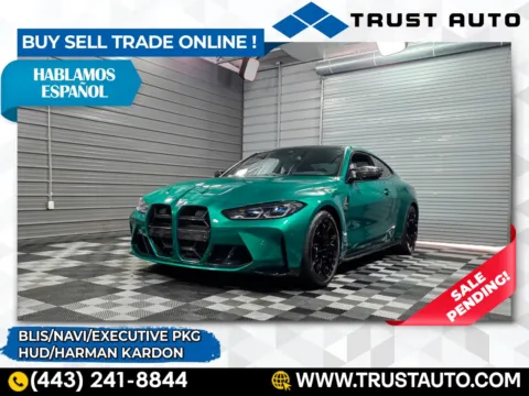 Green 2022 BMW M4 Competition Coupe w/Executive Pkg for sale in Sykesville, MD