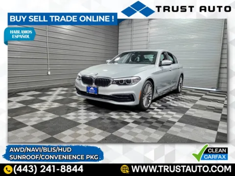 Silver 2019 BMW 5 Series 530i xDrive AWD Luxury Sedan w/Convenience Pkg for sale in Sykesville, MD