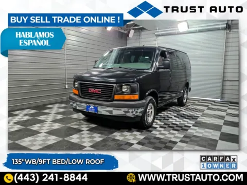 Black 2014 GMC Savana 2500 Cargo LS 135''WB Minivan/Van for sale in Sykesville, MD