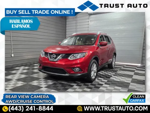 Red 2016 Nissan Rogue SV AWD SUV for sale in Sykesville, MD