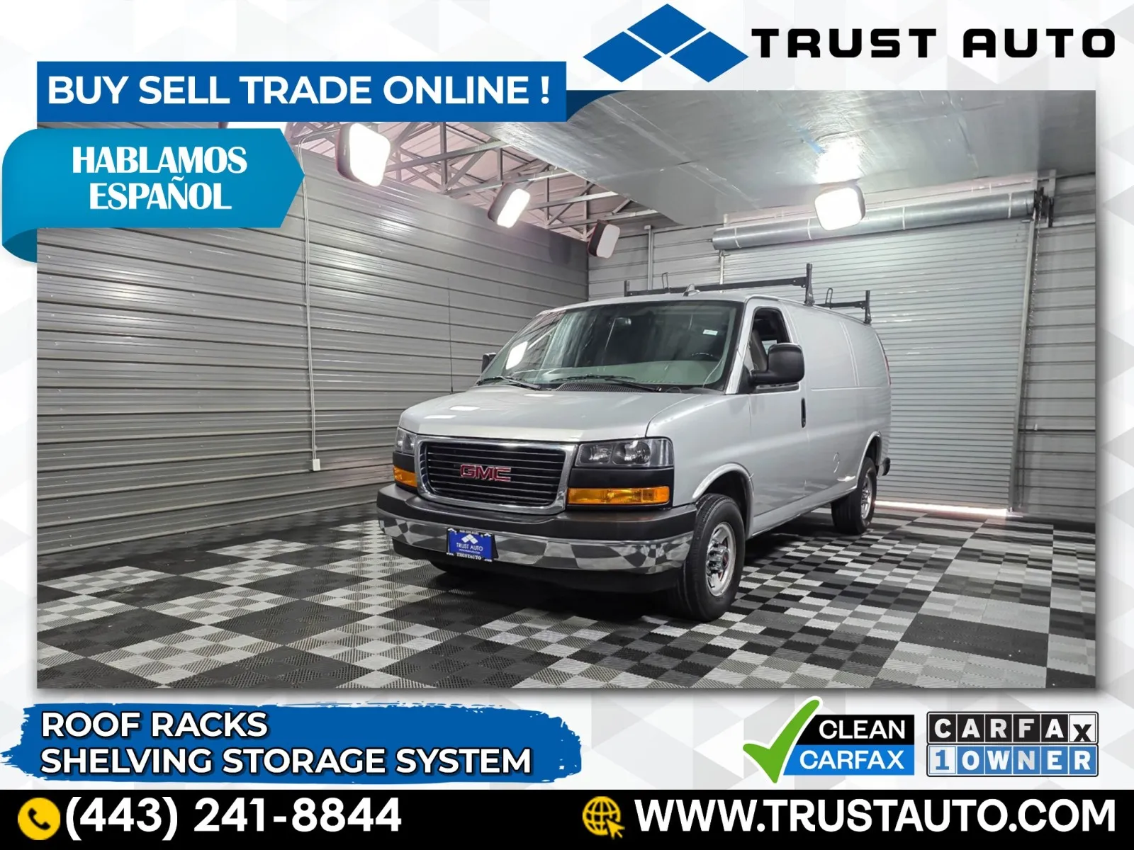 2023 GMC Savana 2500 Cargo 135''WB Minivan/Van w/Roof Racks
