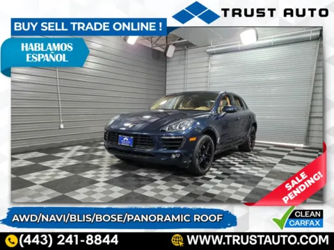 Blue 2016 Porsche Macan S AWD Luxury SUV for sale in Sykesville, MD