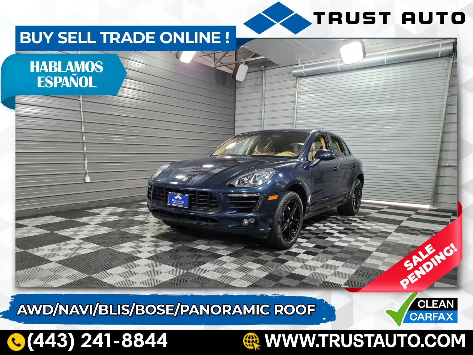 2016 Porsche Macan S AWD Luxury SUV for sale in Sykesville, MD