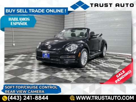 Black 2019 Volkswagen Beetle 2.0T Final Edition SE Soft-Top Convertible for sale in Sykesville, MD